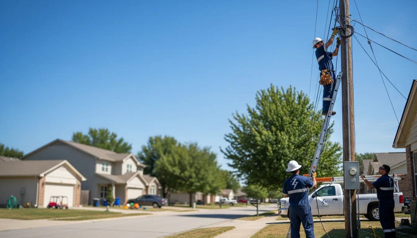 Residential electrician providing installation services in Lisbon, ME